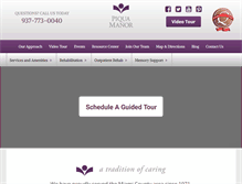 Tablet Screenshot of piquamanor.com